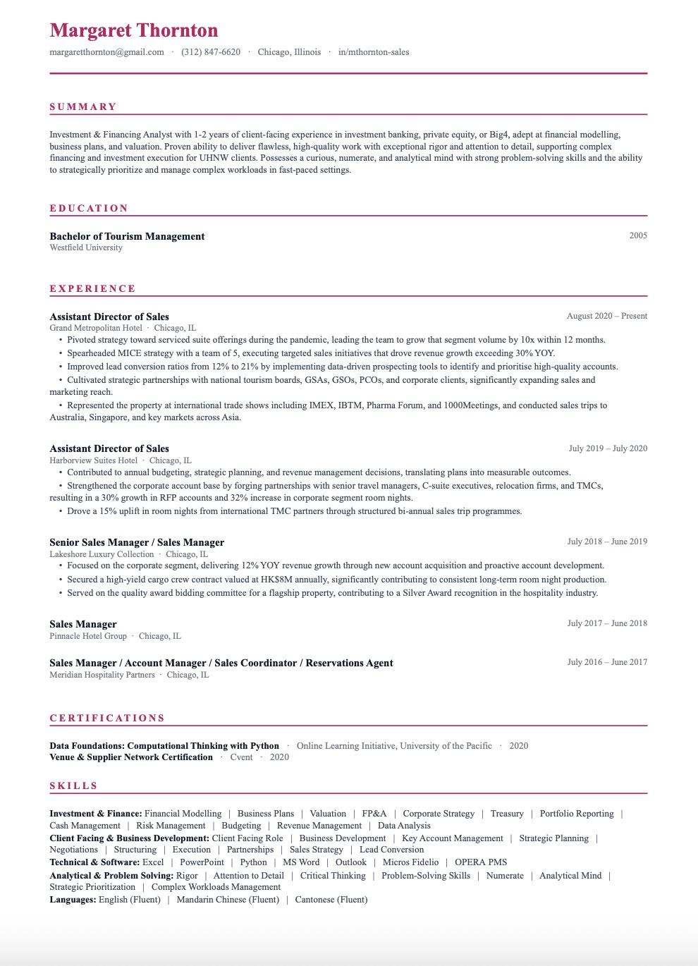 Géométrie Classic resume template