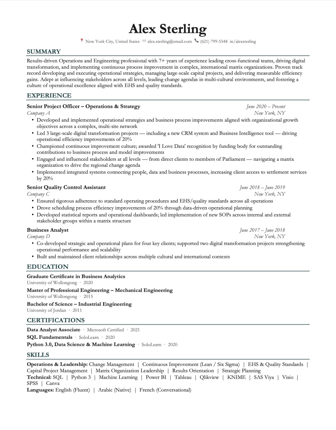 Thomas R. resume
